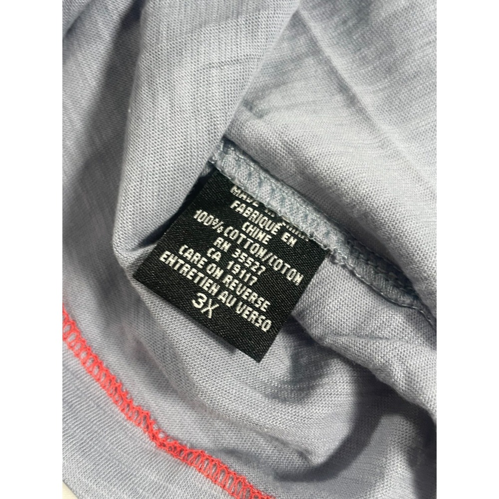 Marithe Francois Girbaud Makers of Tough Denim V-Neck T-Shirt Gray Henley Sz 3XL - Picture 10 of 11